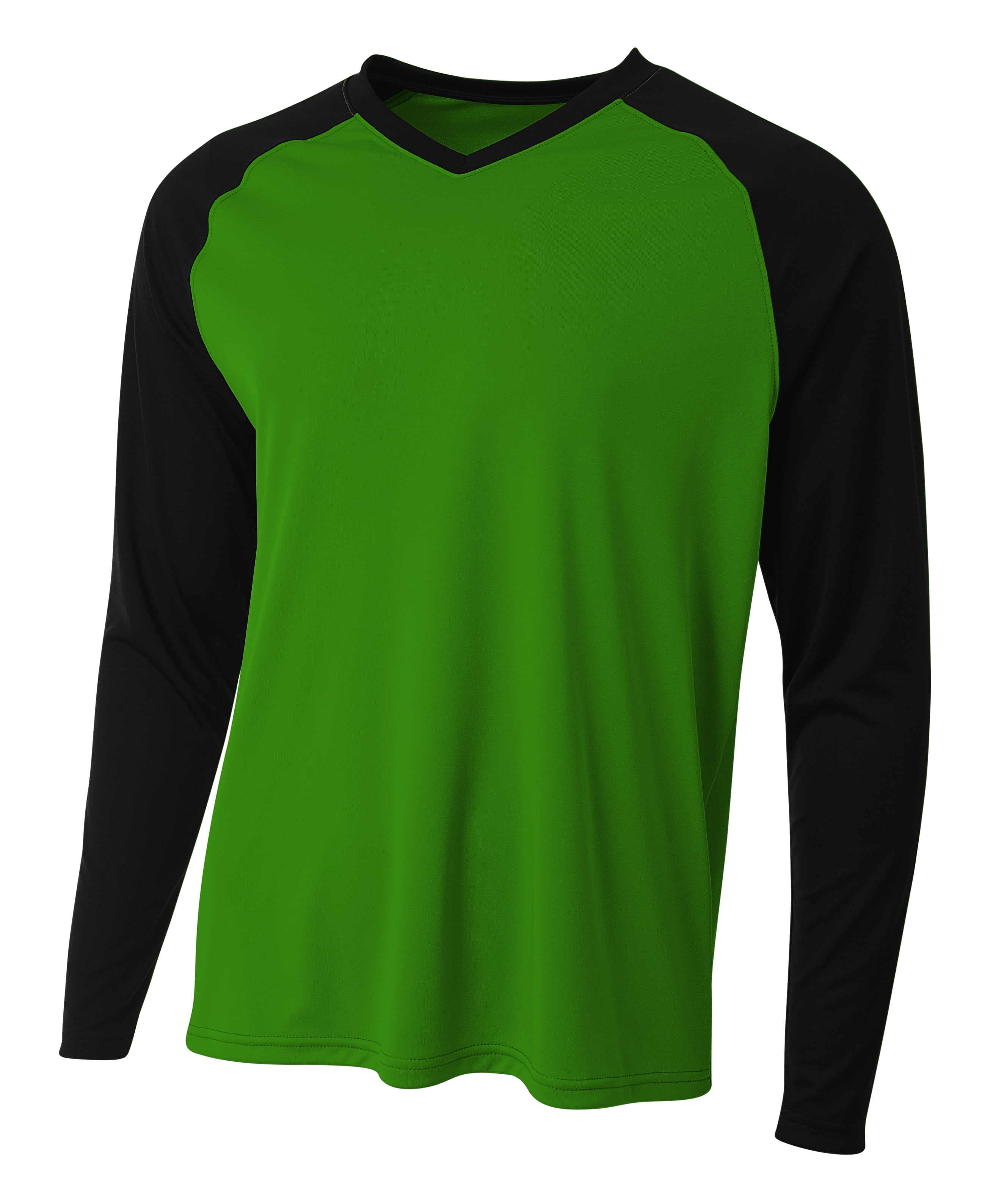 A4 Long Sleeve Strike Raglan Tee For Men in Gold/Black | N3374