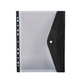 thumbnail image 1 of A4 Loose Leaf File Pouch Set, Transparent Document Storage Bag with Snap Button, Binder Folders for Office Supplies, Receipts, and Bills, Durable Plastic File Organizers, 1 of 6