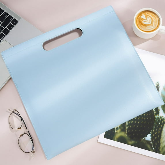 A4 Magnetic Document Bag, Waterproof Leather Office File Organizer with Handheld Strap, Portable Tablet & Folder Carrier for Business, School, Meeting