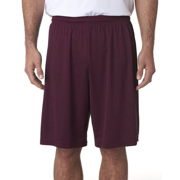 A4 Men's 9" Inseam Performance Short - MAROON - M