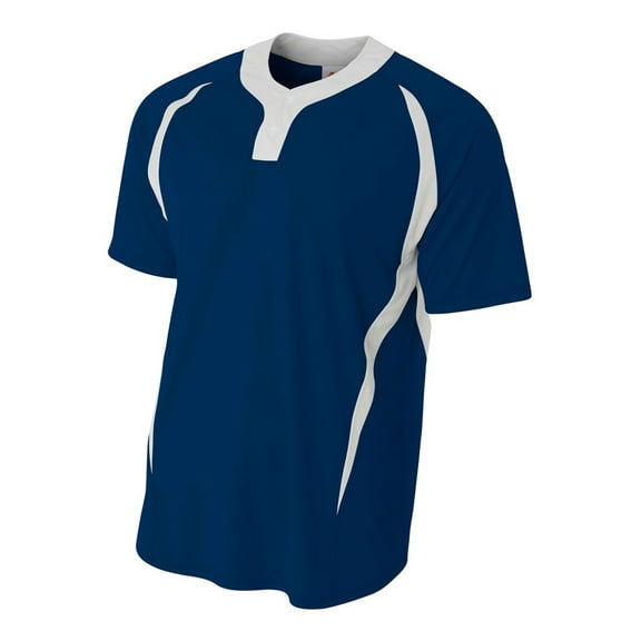 A4 Men's Button Color Blocked Baseball Henley