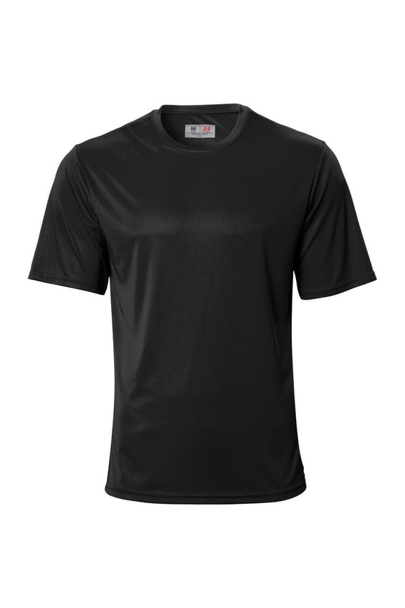 Men's Cooling Performance Baseball Crew T-Shirt Black Xl