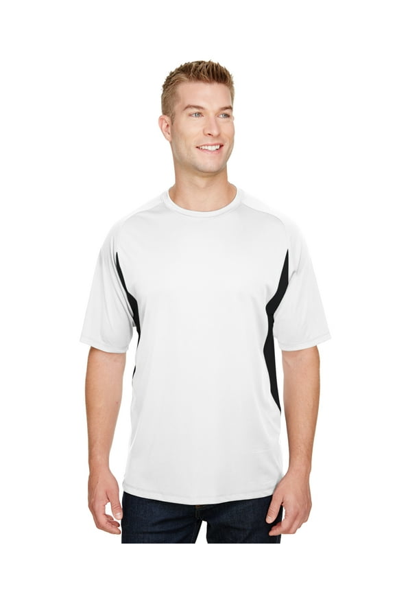 100% POLY CLRBLK PERFORM T (WHITE/ BLACK M)