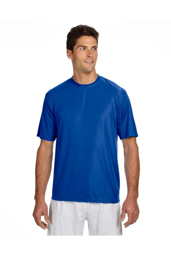 Men's Cooling Performance Crew Short Sleeve, Royal, 4X-Large