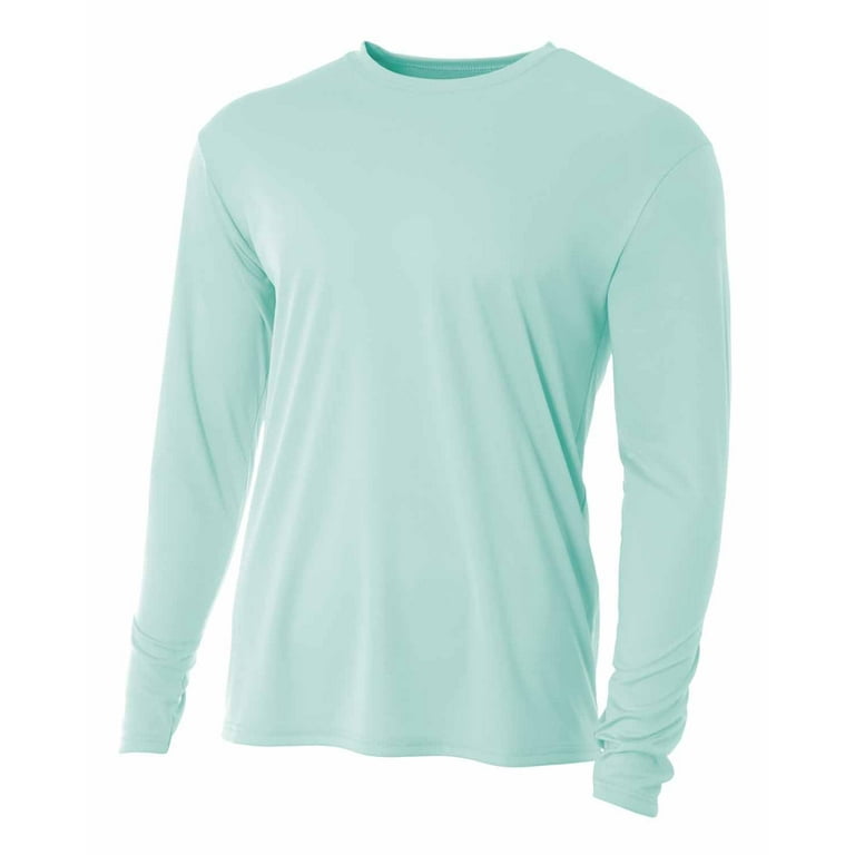 A4 N3165 Men's Cooling Performance Long Sleeve T-Shirt 2XL Pastel Mint