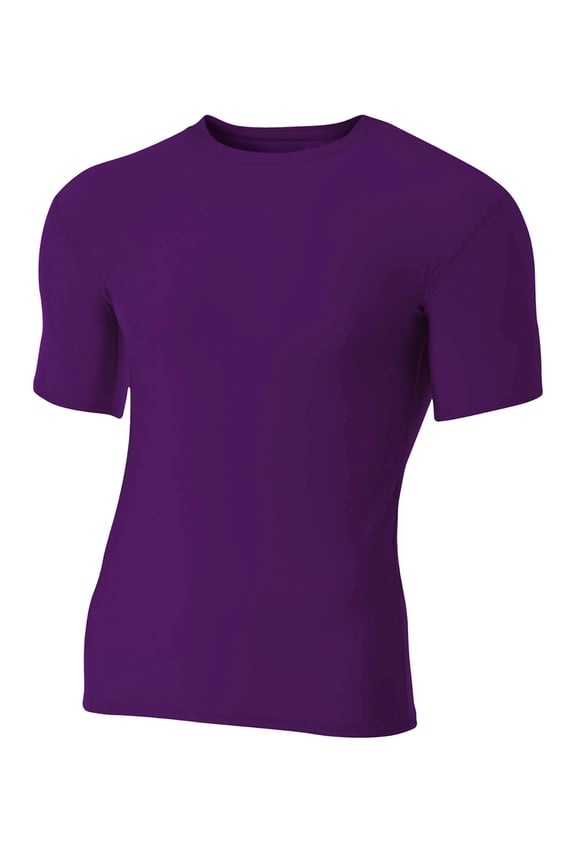 Men's Polyester Spandex Short Sleeve Compression T-Shirt