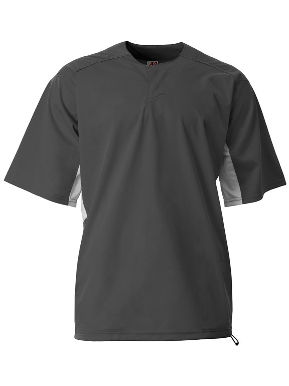 Men's Pro Dna Short Sleeve Baseball Batting Jacket Grey 2Xl