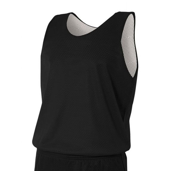 A4 Men's Reversible Mesh Tank - BLACK/ WHITE - 3XL