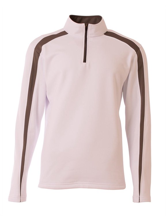 Men's Spartan Fleece Quarter-Zip Sweatshirt - WHITE/ GRAPHITE - M