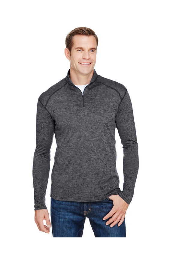 N4010 Men's Tonal Space-Dye Quarter-Zip
