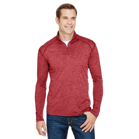 A4 Men's Tonal Space-Dye Quarter-Zip - N4010