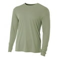 thumbnail image 1 of A4 Mens Adult Cooling Active Performance Crew Neck Long Sleeve T-Shirt , OLIVE , XX-Large, N3165, 1 of 5