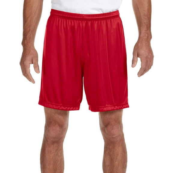 A4 Mens Adult Cooling Active Performance Crew Neck Long Sleeve T-Shirt , Scarlet, N5244