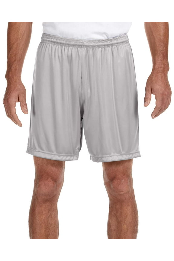 Mens Adult Cooling Active Performance Crew Neck Long Sleeve T-Shirt , Silver, N5244