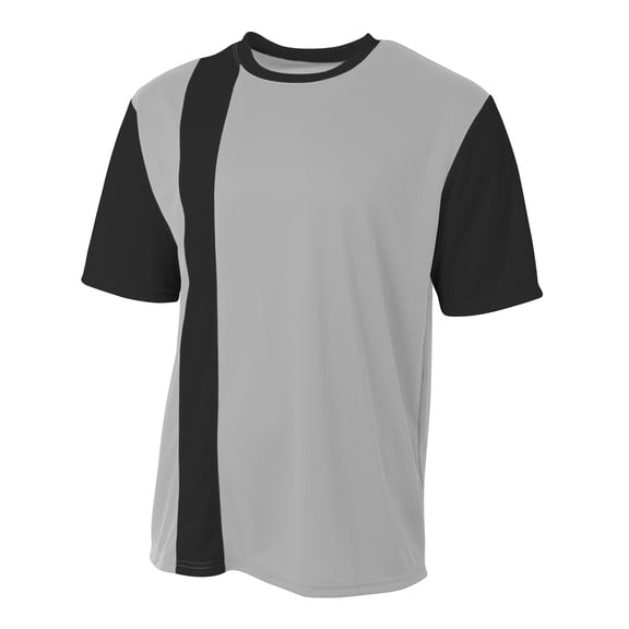 A4 Mens Legend Soccer Jersey Large Silver Black