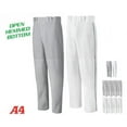 thumbnail image 1 of A4 Mens Pro Style Piped Baggy Baseball Pants Xx-Large White/Scarlet White|Scarlet XX-Large, 1 of 2