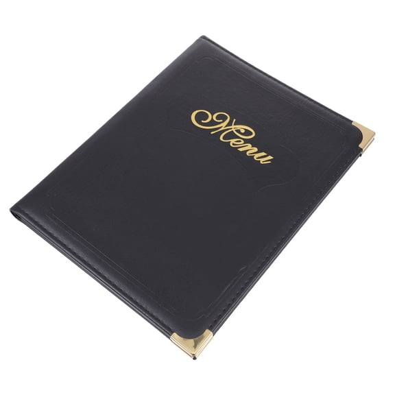 PBPBOX 1Pc Practical Black Menu Book Folder with Rounded Corners for Restaurant Use