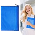 thumbnail image 1 of A4 Mesh Zipper Pouch Bag Multipurpose Document File Bag and Pencil Case for Travel Toiletry Makeup and Office Stationery Storage with Reinforced Zipper 1 ct, 1 of 9