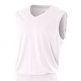 thumbnail image 1 of A4 Moisture Management V-Neck Muscle For Teen Male in White | NB2340, 1 of 1