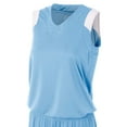 thumbnail image 1 of A4 Moisture Management V-Neck Muscle For Women in Lt Blue/White NW2340, 1 of 2