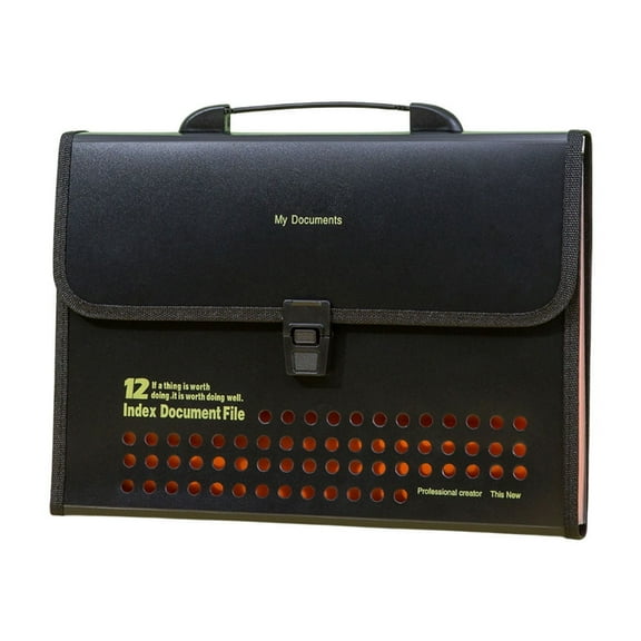 A4 Multi-Pocket Accordion File Folder Organizer – Expandable Document Storage Bag with 12 Compartments and Label Tabs for Office, Home, Music Sheets