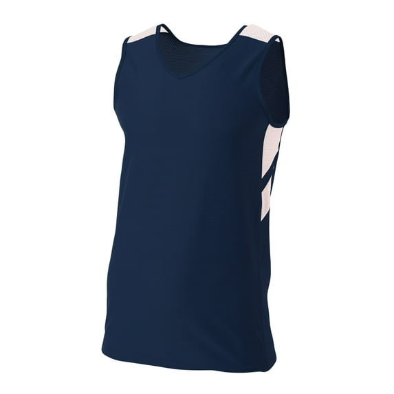 A4 N1178 Mens Fast Break Jersey - Navy/White - M