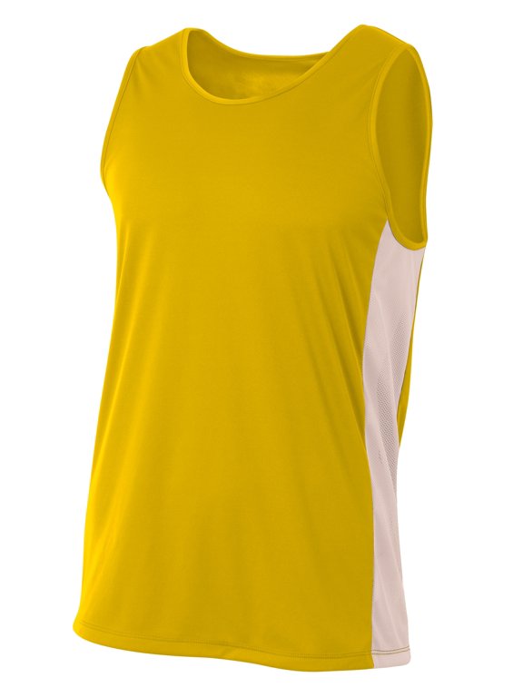 N2009 Mens Pacer Singlet - Gold/White - 2XL