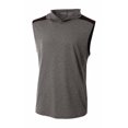 thumbnail image 1 of A4 N3031 Mens Tourney Sleeveless Hooded Tee - Heather/Black - L, 1 of 2