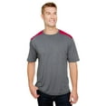 thumbnail image 1 of A4 N3100 Mens Tourney Heather Color Block T Shirt, 1 of 3