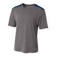 thumbnail image 1 of A4 N3100 Mens Tourney Heather Color Block T Shirt, 1 of 2