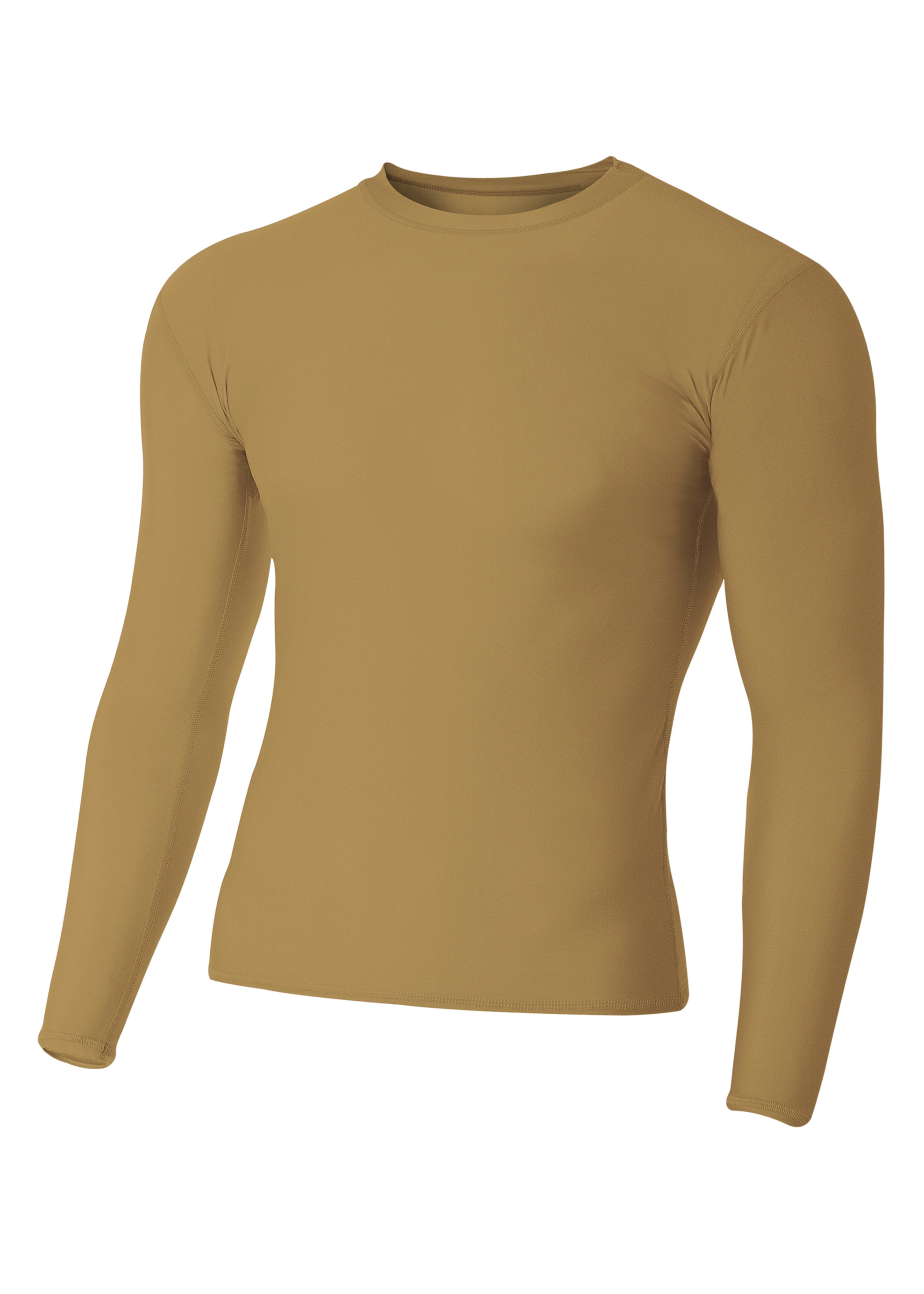 A4 N3133 Mens Long Sleeve Compression Crew Vegas Gold 3XL