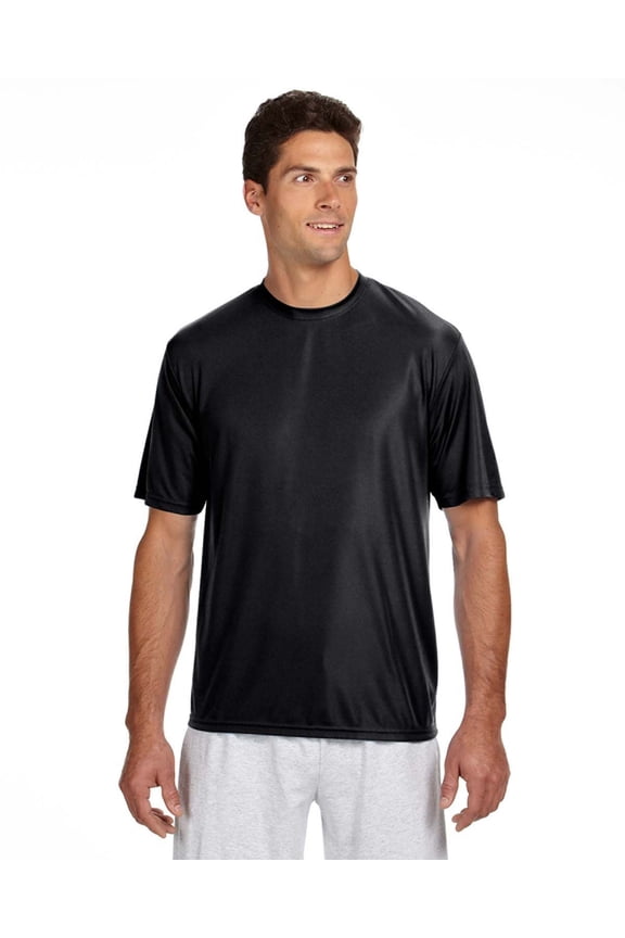 N3142 MENS COOLING PERFORMANCE T SHIRT, BLACK, 4XL, Pack Of 6, Mens Workout Shirts