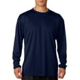 thumbnail image 1 of A4 N3165 Long Sleeve Cooling Performance Crew Shirt, NAVY, XL, Pack Of 3, Mens T-Shirts, 1 of 1