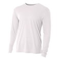 thumbnail image 1 of A4 Men's Cooling Performance Long Sleeve Training T-Shirt White L, 1 of 5