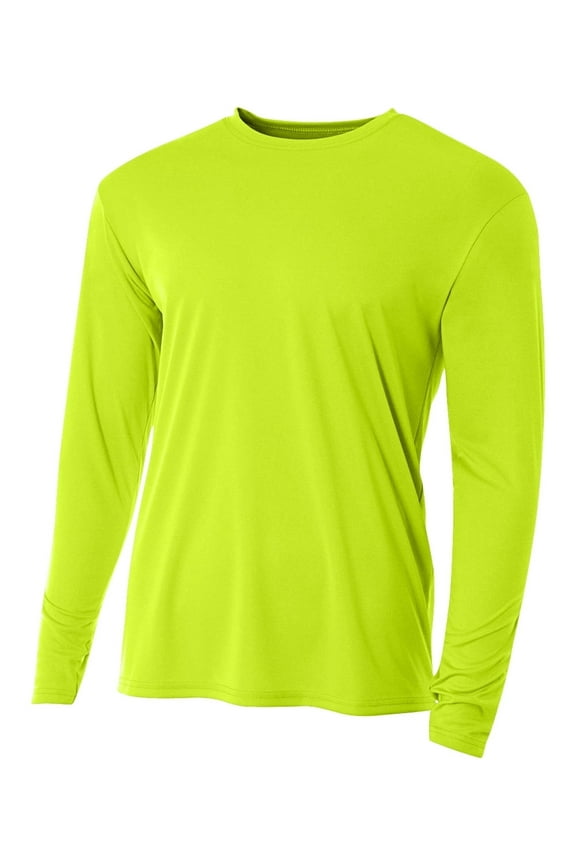 N3165 Mens Cooling Performance Long Sleeve Crew - Lime - 2XL