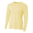 thumbnail image 1 of A4 N3165 Mens Cooling Performance Long Sleeve Crew - Lt Yellow - 4XL, 1 of 2