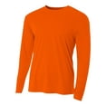 thumbnail image 1 of A4 N3165 Mens Cooling Performance Long Sleeve Crew - Safety Orange - M, 1 of 3
