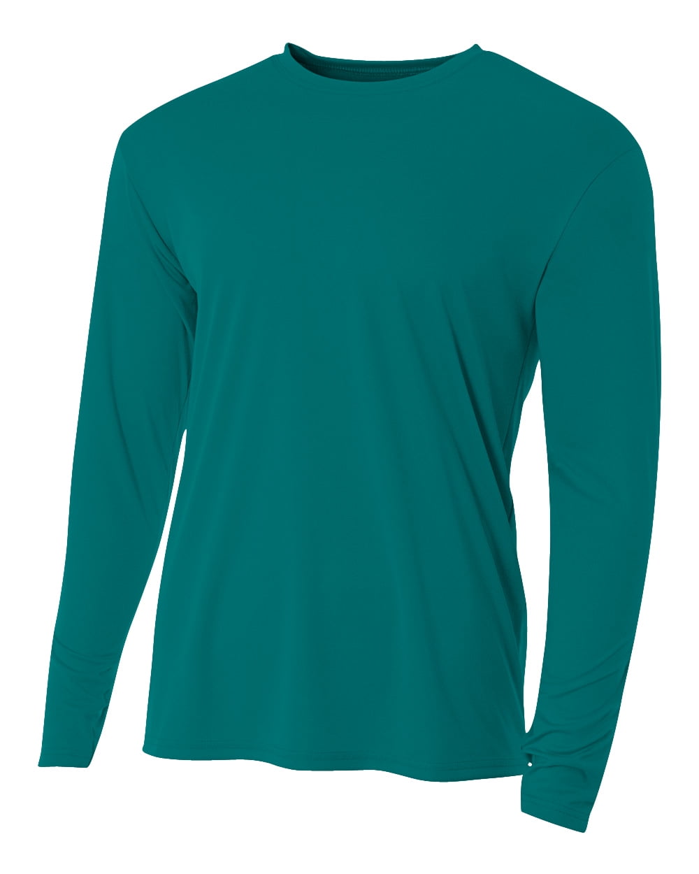 A4 N3165 Mens Cooling Performance Long Sleeve Crew Teal XL