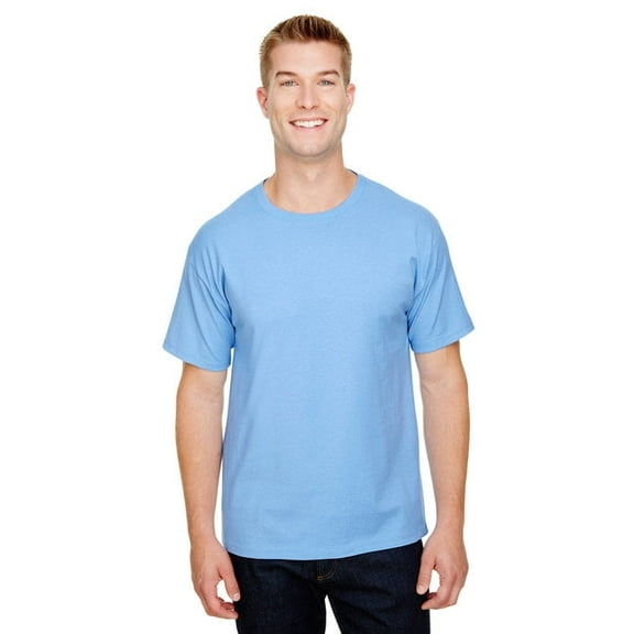 A4 N3381 Mens Topflight Heather Tee - Lt Blue - L