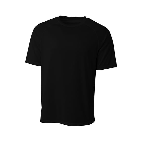 A4 N3393 Mens SureColor Short Sleeve Cationic Tee - Black - S
