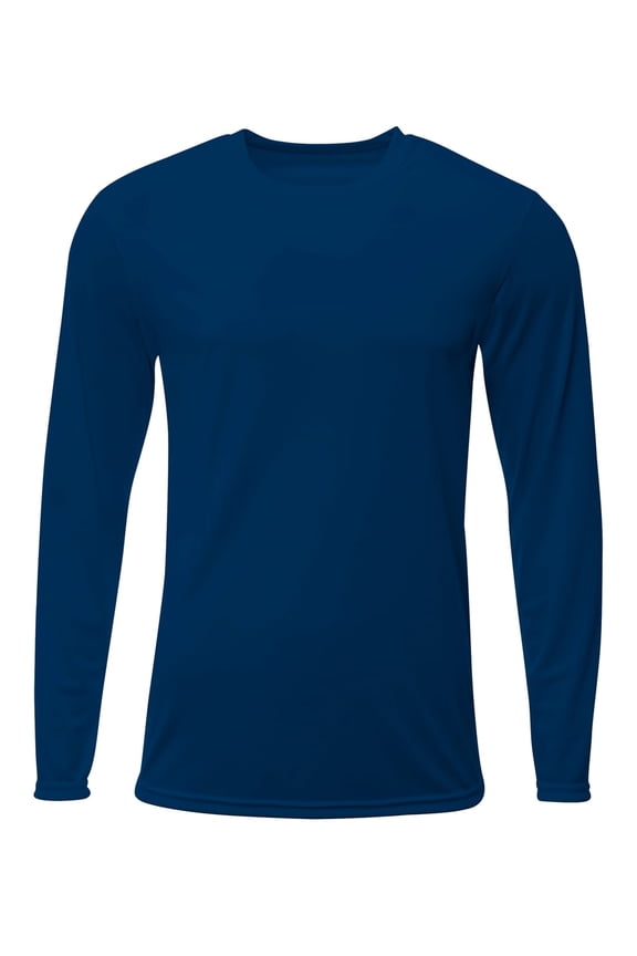 N3425 Mens Sprint Long Sleeve Tee - Navy - 2XL