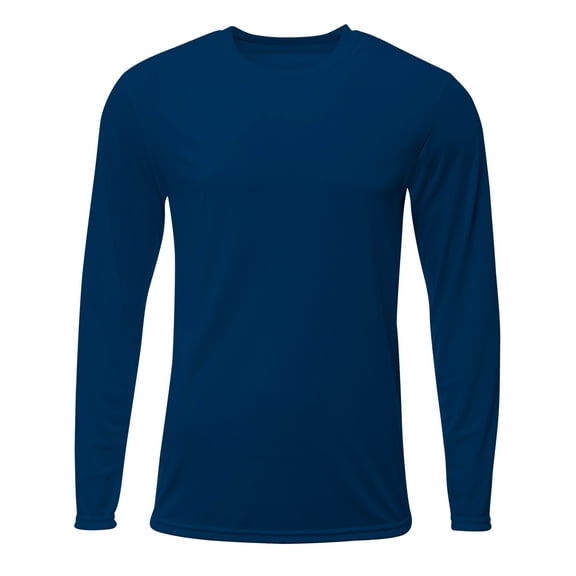 A4 N3425 Mens Sprint Long Sleeve Tee - Navy - M
