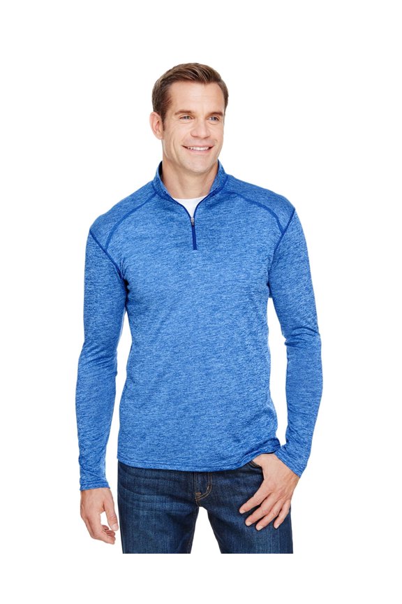 N4010 Mens Tonal Space Dye Quarter Zip