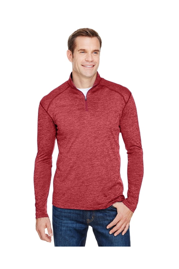 N4010 Mens Tonal Space Dye Quarter Zip