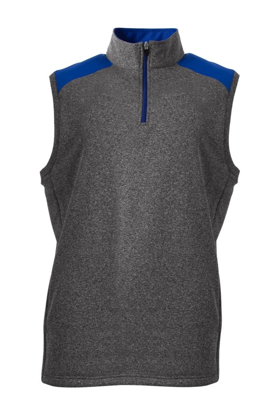 N4095 Mens Tourney Sleeveless Fleece - Heather/Royal - S