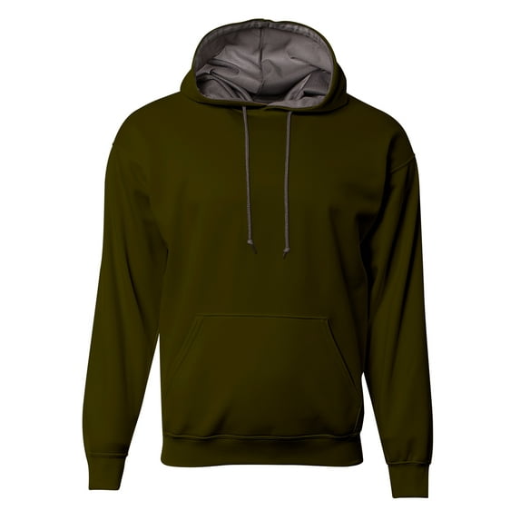 A4 N4279 Mens Sprint Fleece Hoodie - Military-Green - S