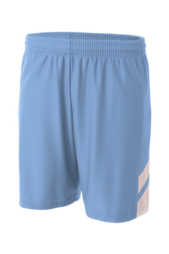 N5178 Mens Fast Break Short - Lt Blue/White - XL