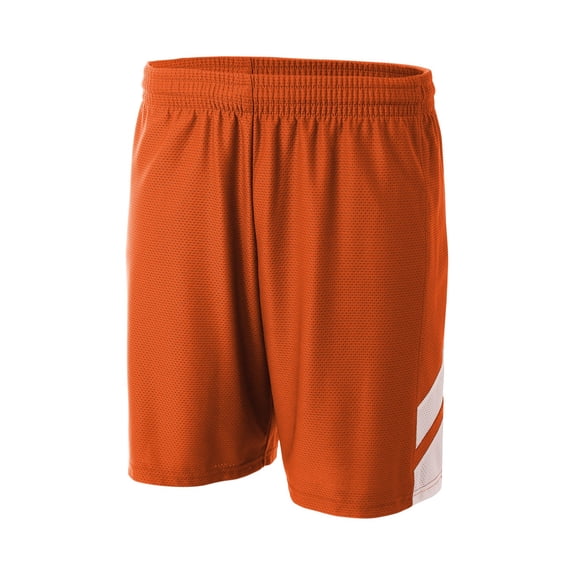A4 N5178 Mens Fast Break Short - Orange/White - L