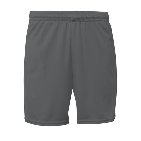 A4 N5384 Mens Flatback Mesh Short with Pockets - Graphite - 3XL