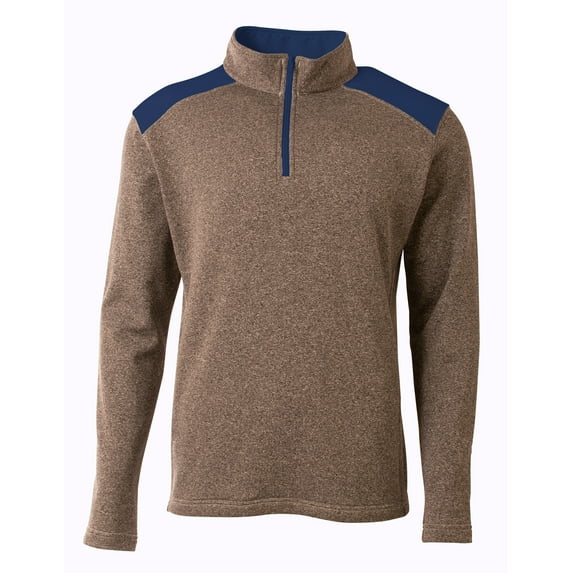 A4 Tourney Quarter Zip For Men in Heather/Navy | N4094